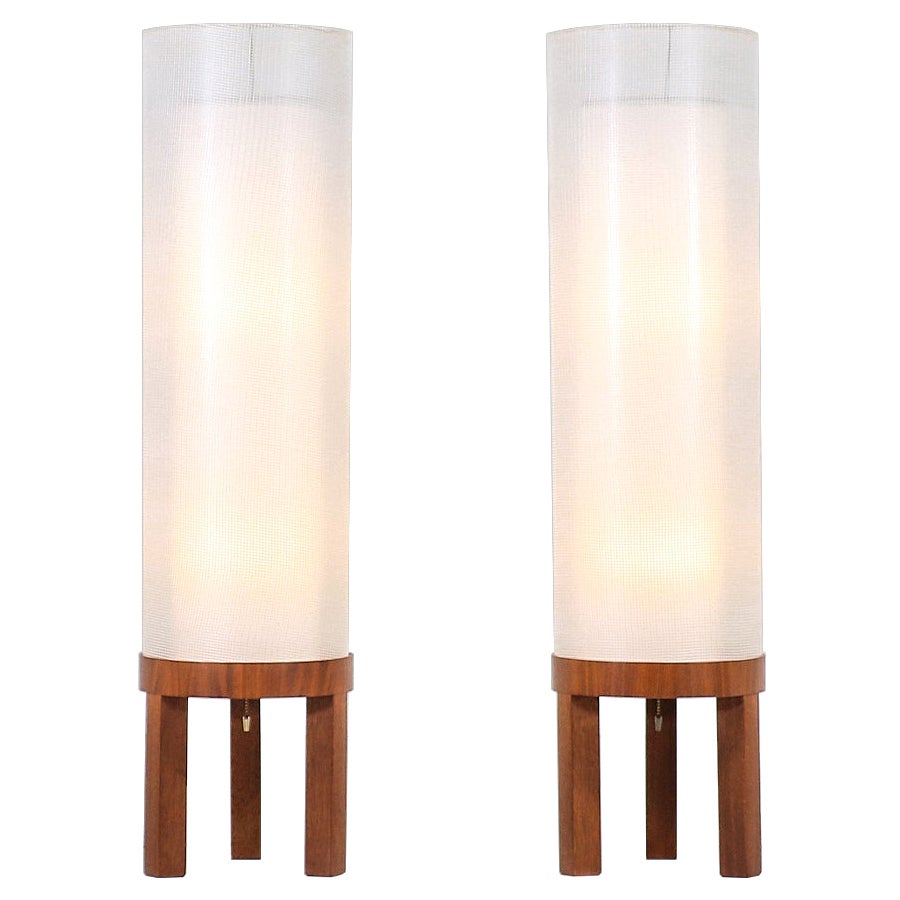 Late MidCentury Column Floor Lamp by Paul Mayen at 1stDibs