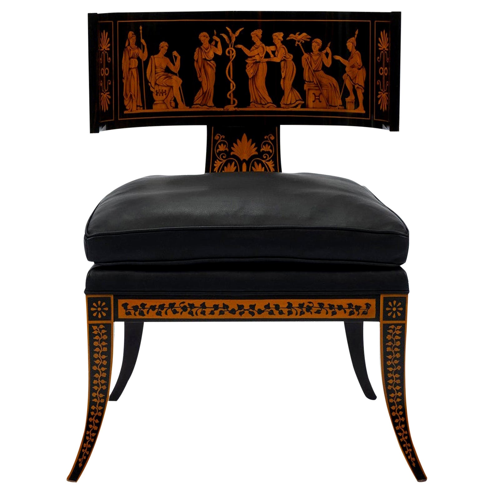 Brass Klismos Style Chairs For Sale at 1stDibs