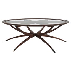 Mid-Century Modern Teak Danish Spider Leg Coffee Table attr. to Carlo De Carli