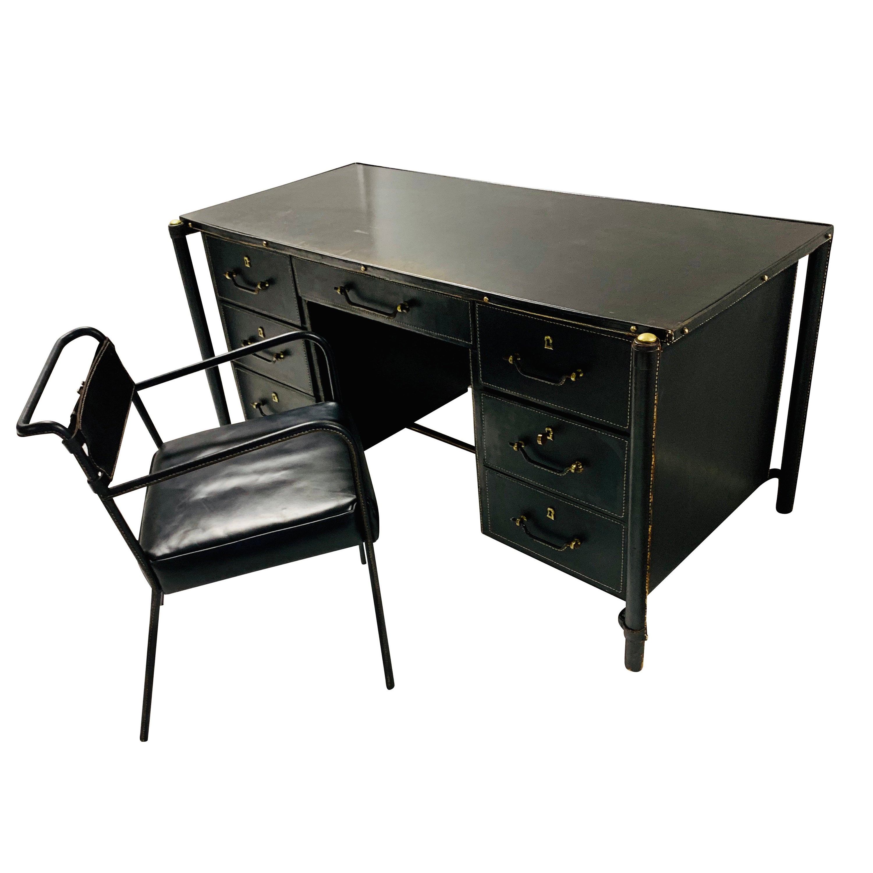 Gothic Desk and Chair, Alphonse De Tombay Dated 1891 at 1stDibs