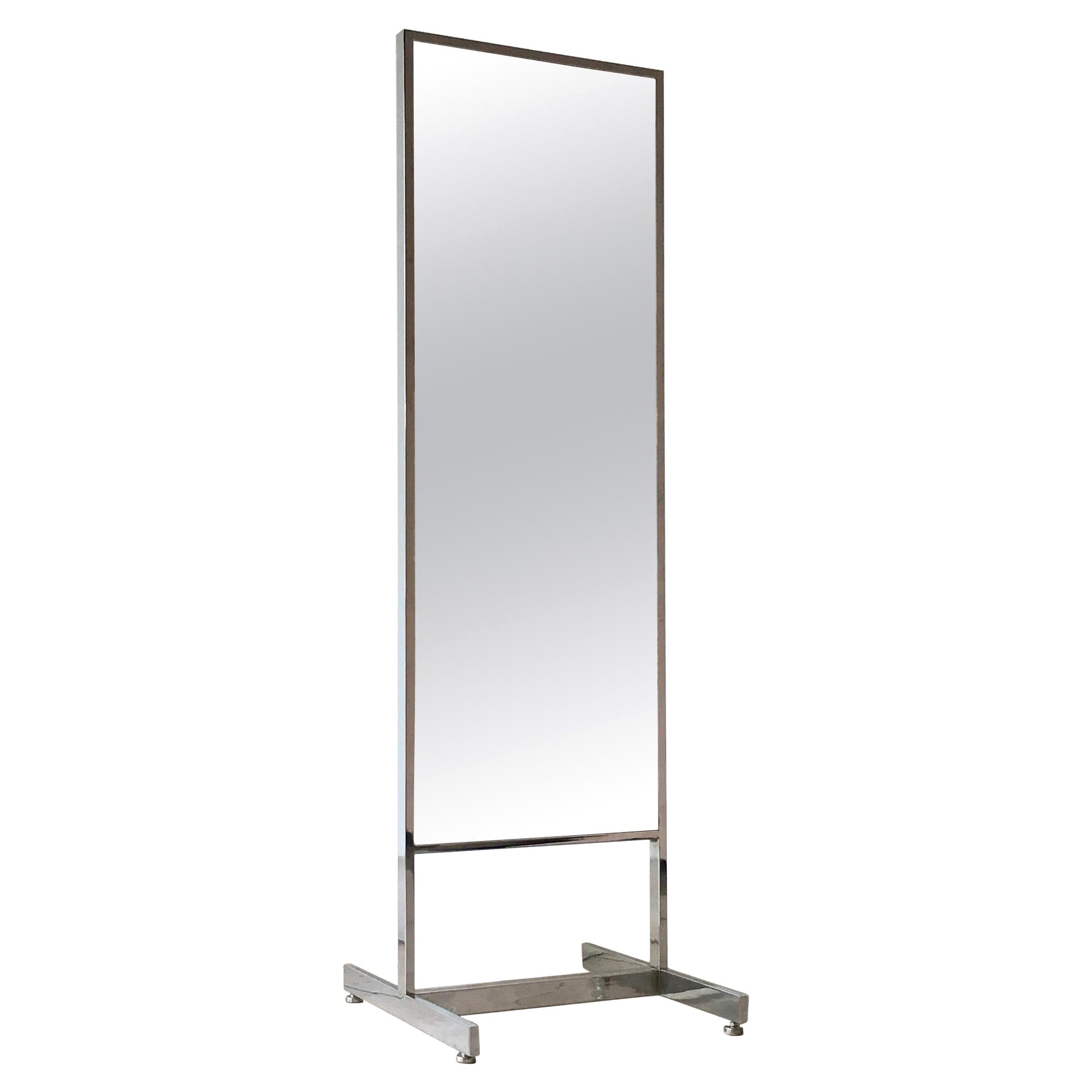 Studio Made Floor Standing Full Body Mirror, 1970s For Sale at 1stDibs