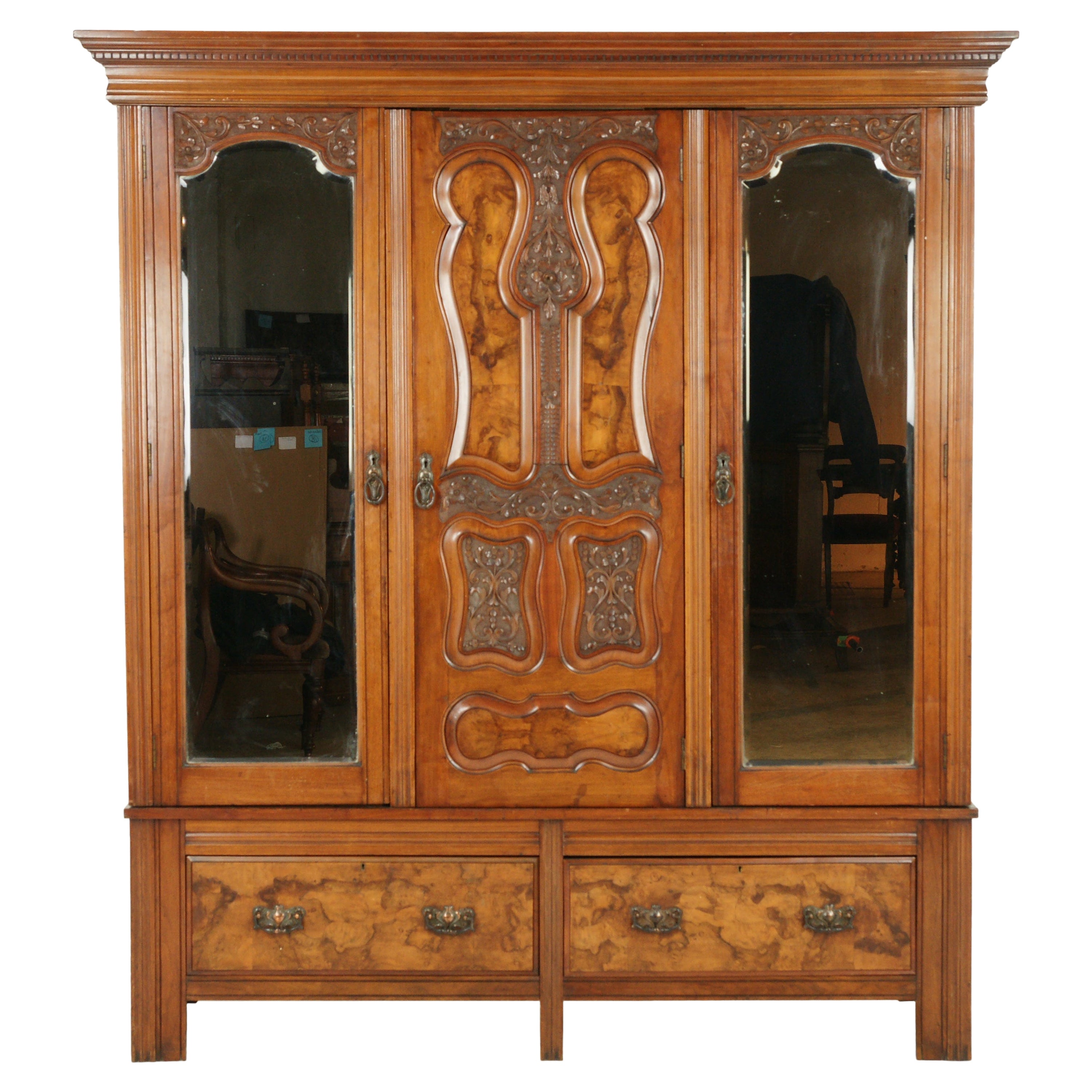 Antique Custom Cedar Lined Freestanding Armoire Closet at 1stDibs