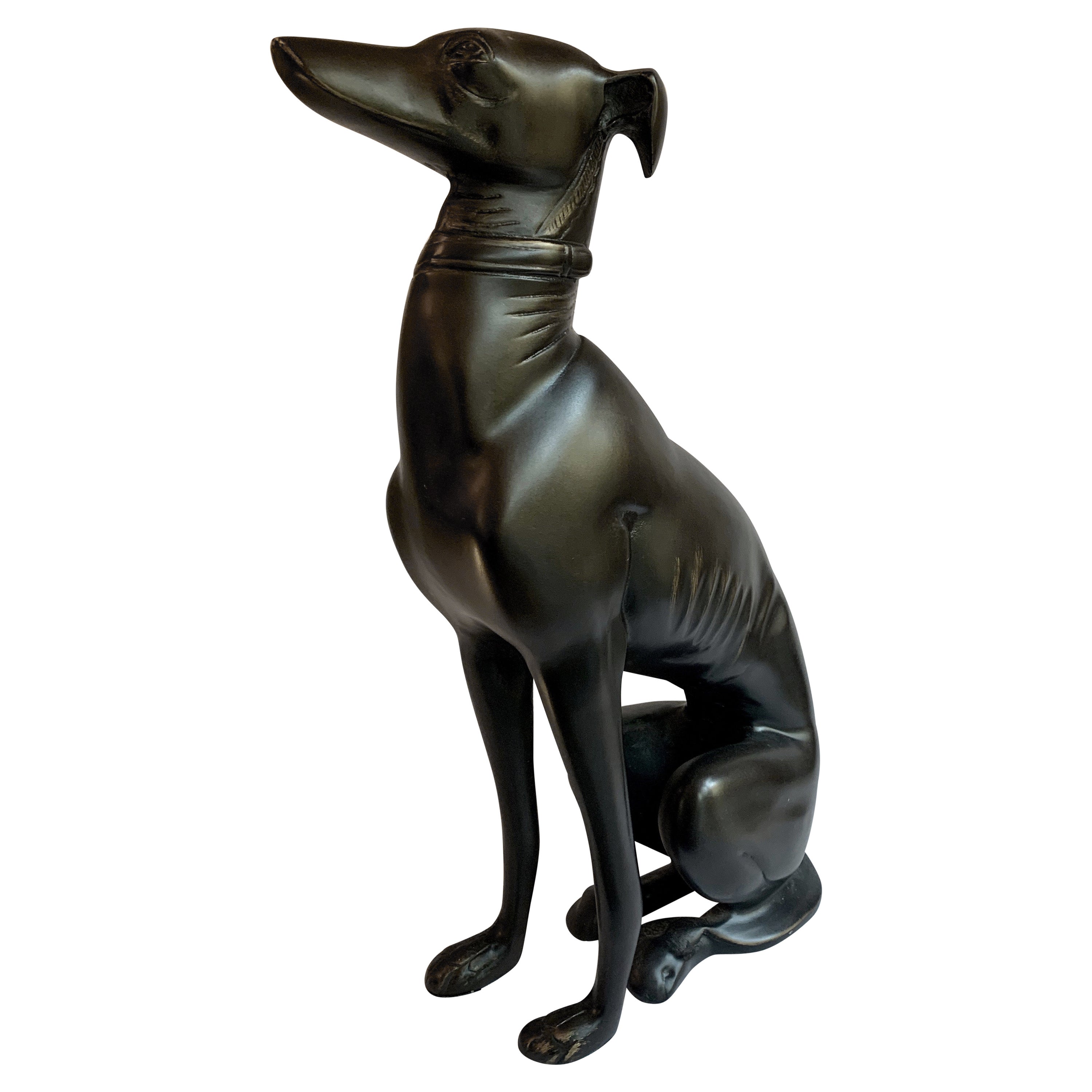 Pair of LifeSize Bronze Whippets at 1stDibs