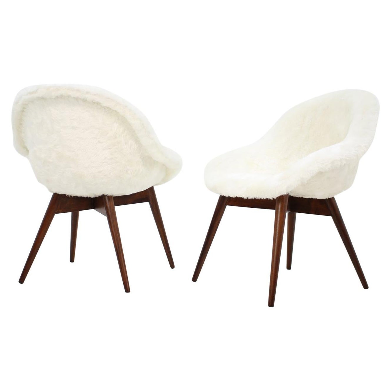 Pair of Two Lounge Chairs by Miroslav Navratil, 1960s