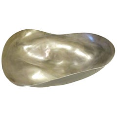 Handcrafted Large Silver Leaf Bowl, Italy, Contemporary