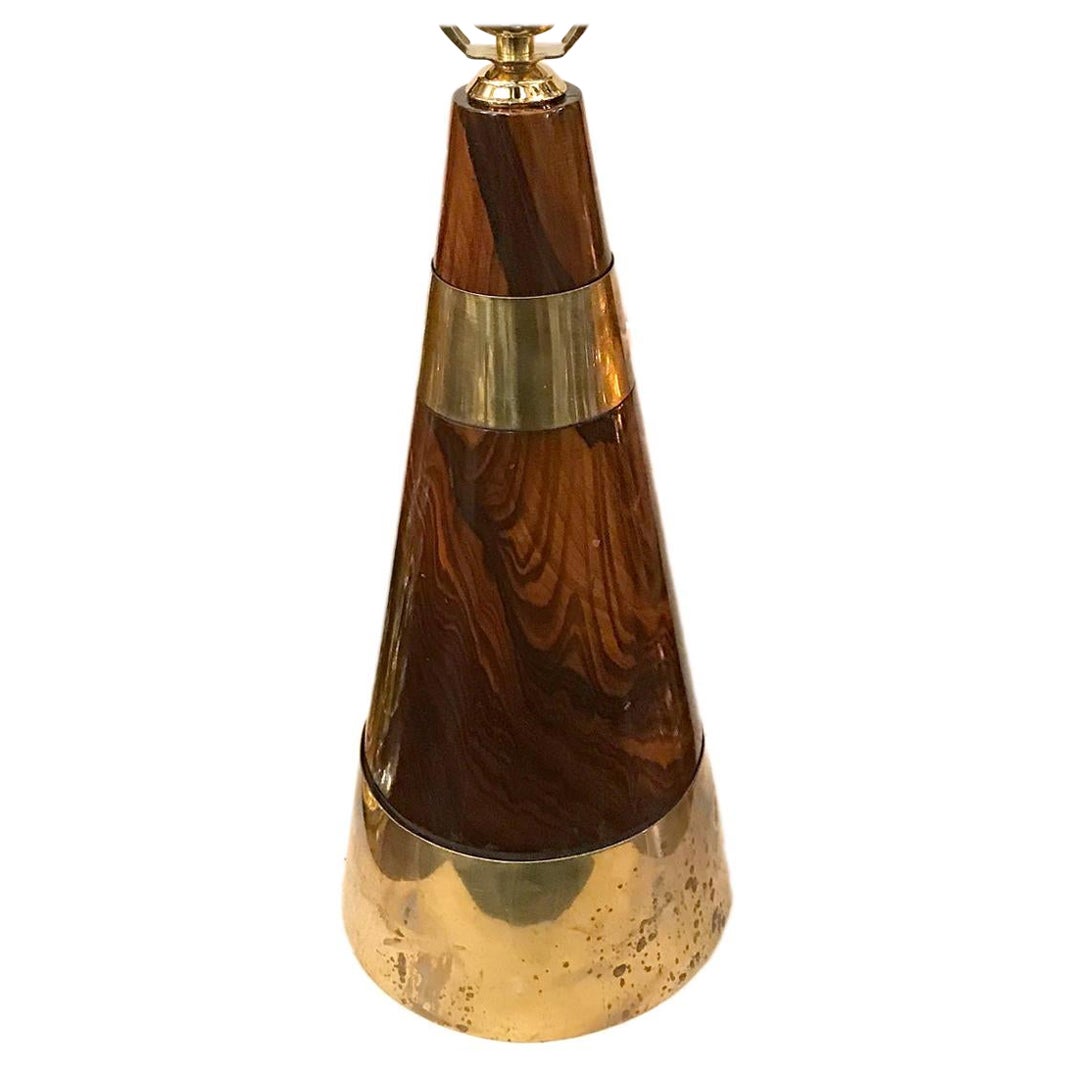 Single Italian Midcentury Conical Lamp For Sale