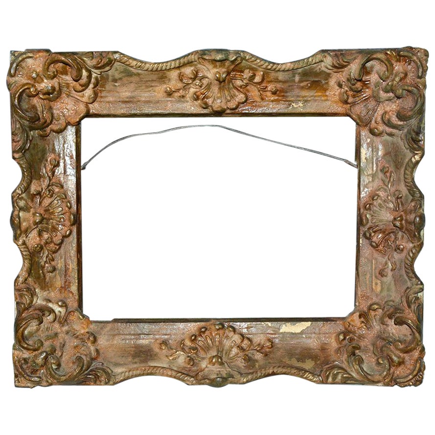 Small Rococo-Style Picture Frame For Sale