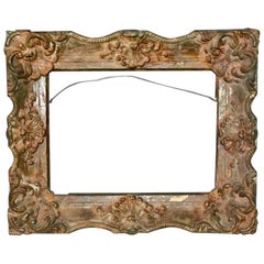 Antique Small Rococo-Style Picture Frame