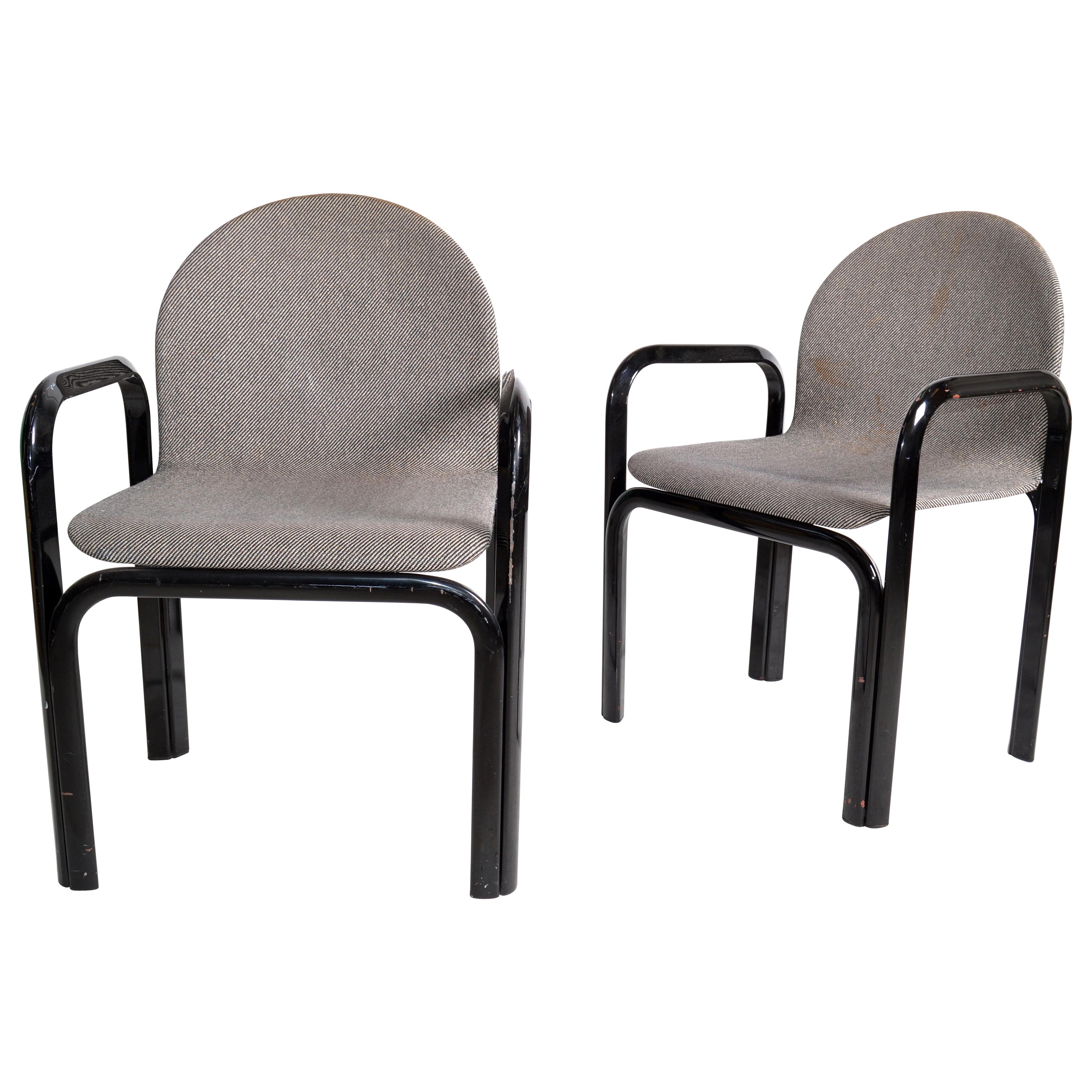 Gae Aulenti for Knoll International Armchairs Mid-Century Modern 1975, Pair For Sale