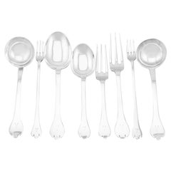 Elkington & Co. Ltd Antica mensa di posate in argento sterling per 10 persone