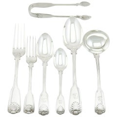 Victorian Sterling Silver Canteen of Cutlery for 6 Persons by George Adams