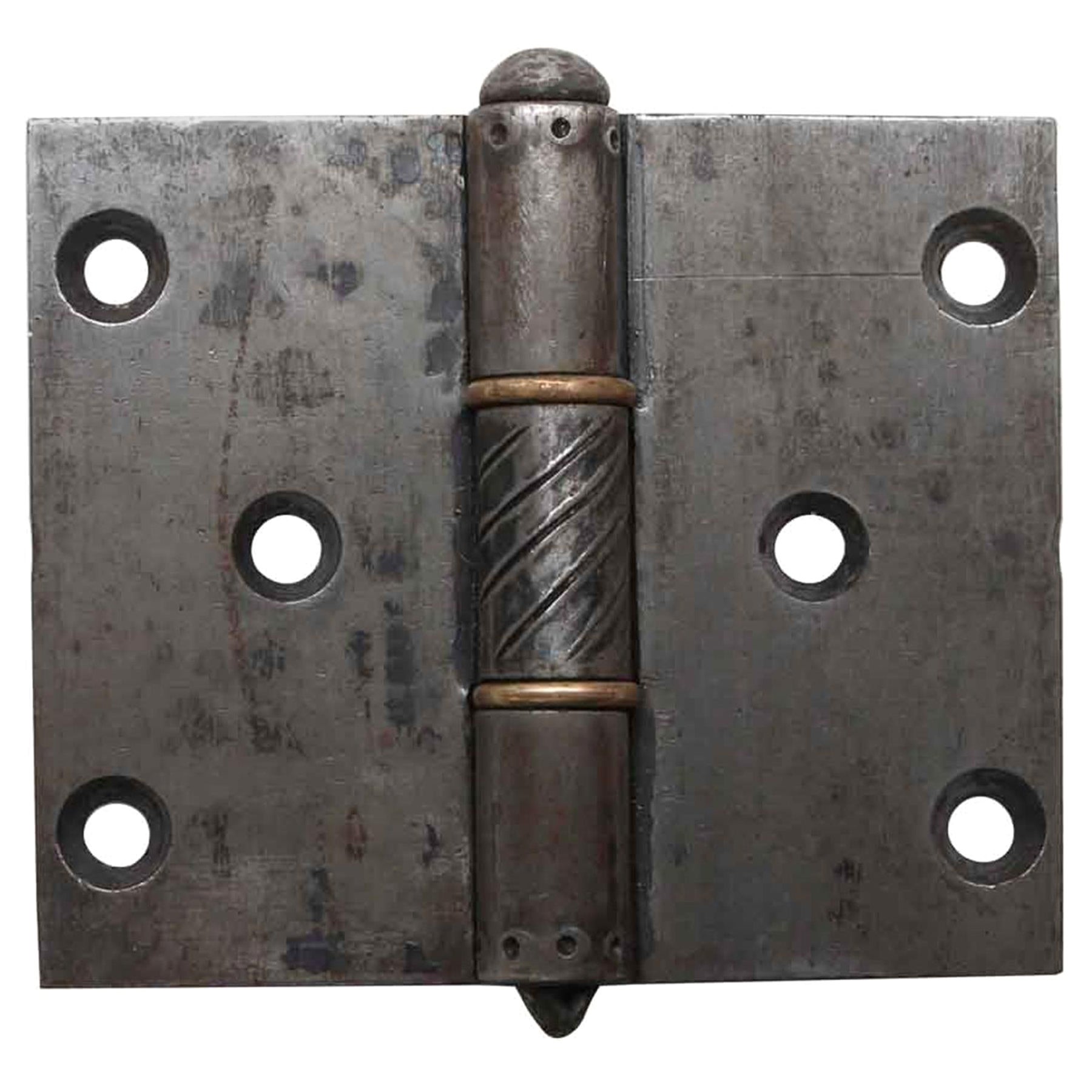 Arts & Crafts Door Hinge Hand Forged Iron Samuel Yellin Style, Qty Available For Sale