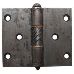 Vintage Arts & Crafts Door Hinge Hand Forged Iron Samuel Yellin Style, Qty Available