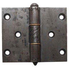 Bisagra de puerta Arts & Crafts de hierro forjado a mano estilo Samuel Yellin, Cantidad disponible