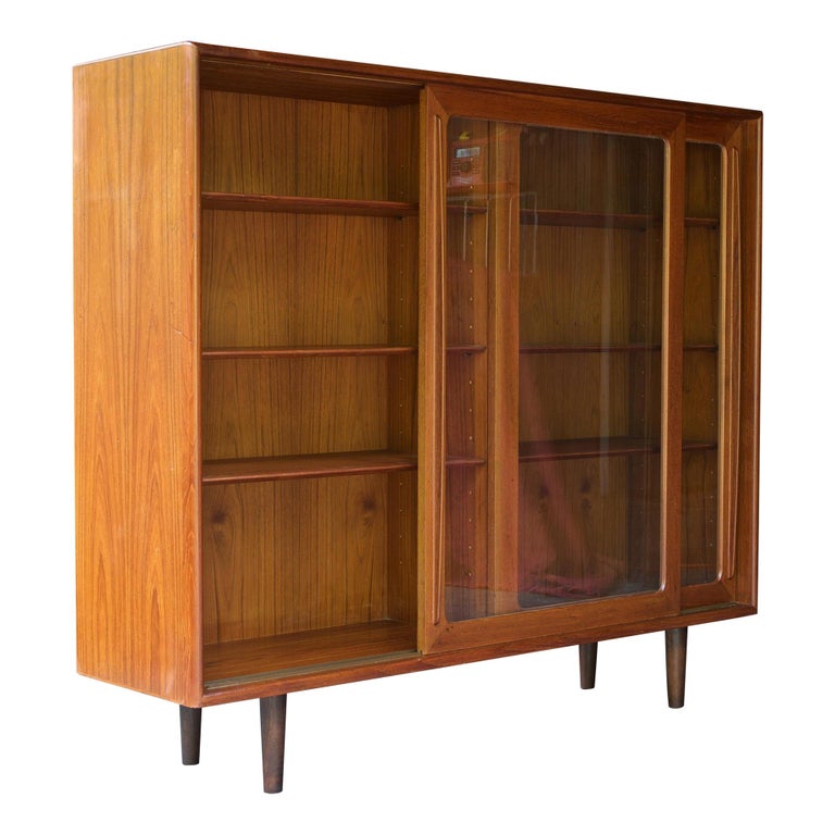 Danish Teak China Display Cabinet at 1stDibs