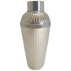 Vintage English Art Deco Silver Plated Cocktail Shaker by Maple, London