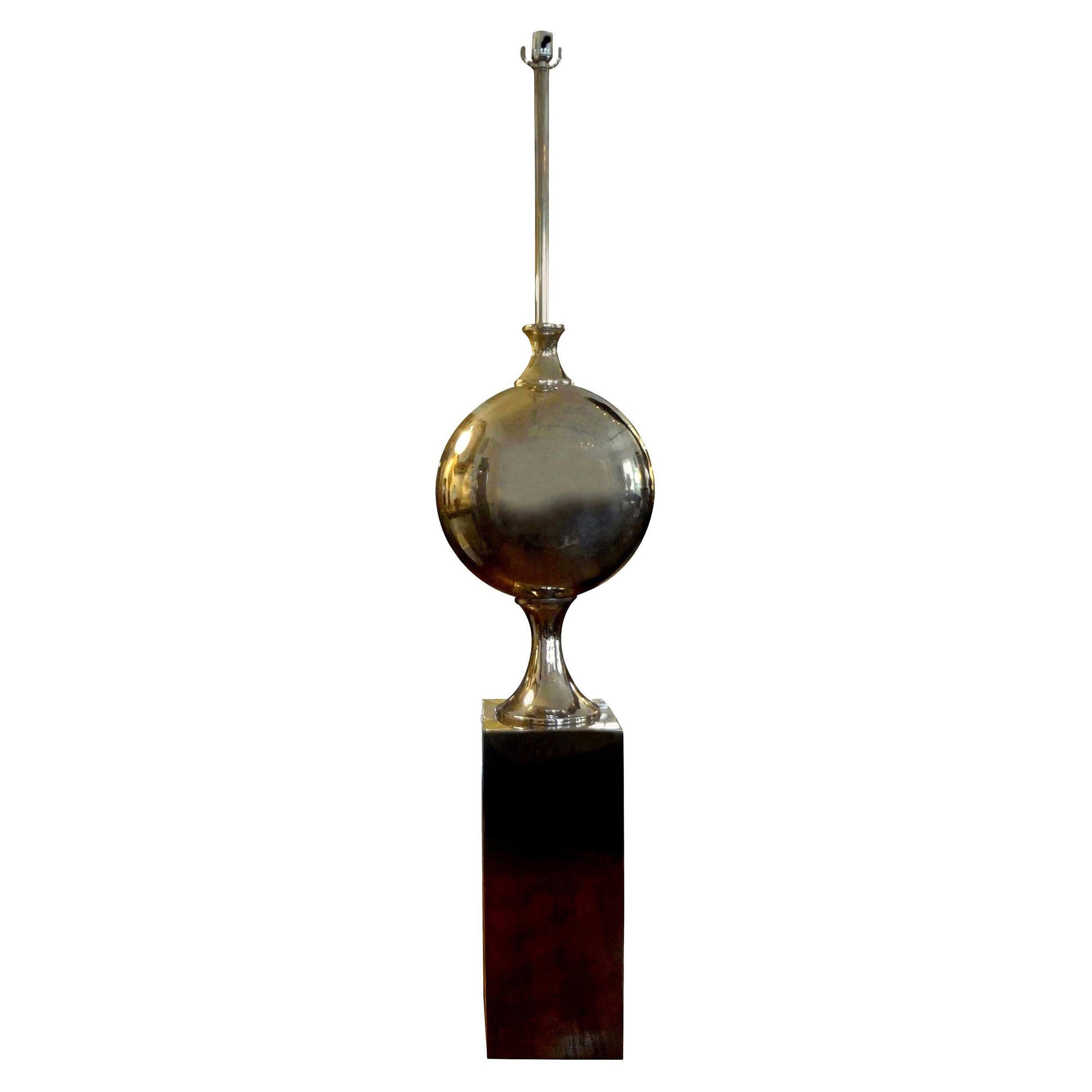 Mid-Century Modern French Floor Lamp Attributed to Maison Barbier