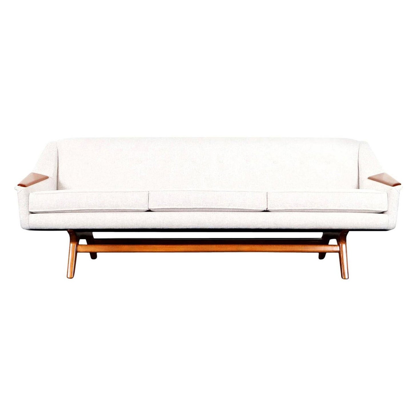 Danish Modern Walnut "Wing" Sofa