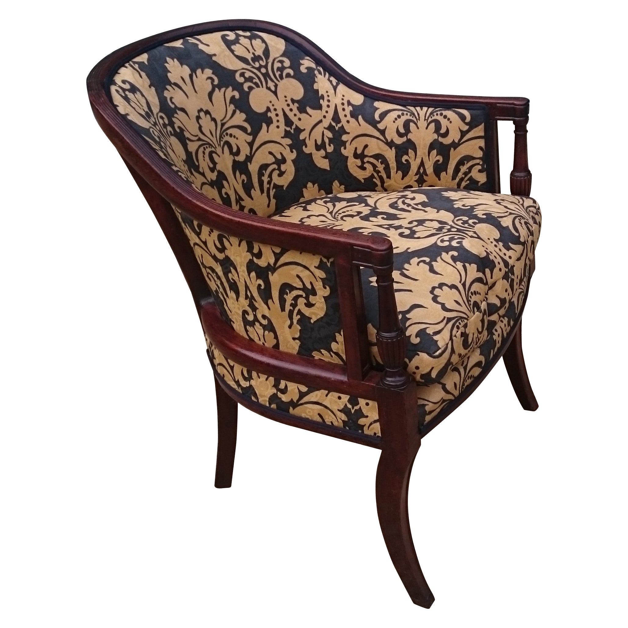 19th Century III Mahogany Hepplewhite Tub Chair For Sale at 1stDibs