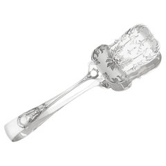 Atkin Brothers Antique Edwardian Sterling Silver Asparagus Tongs