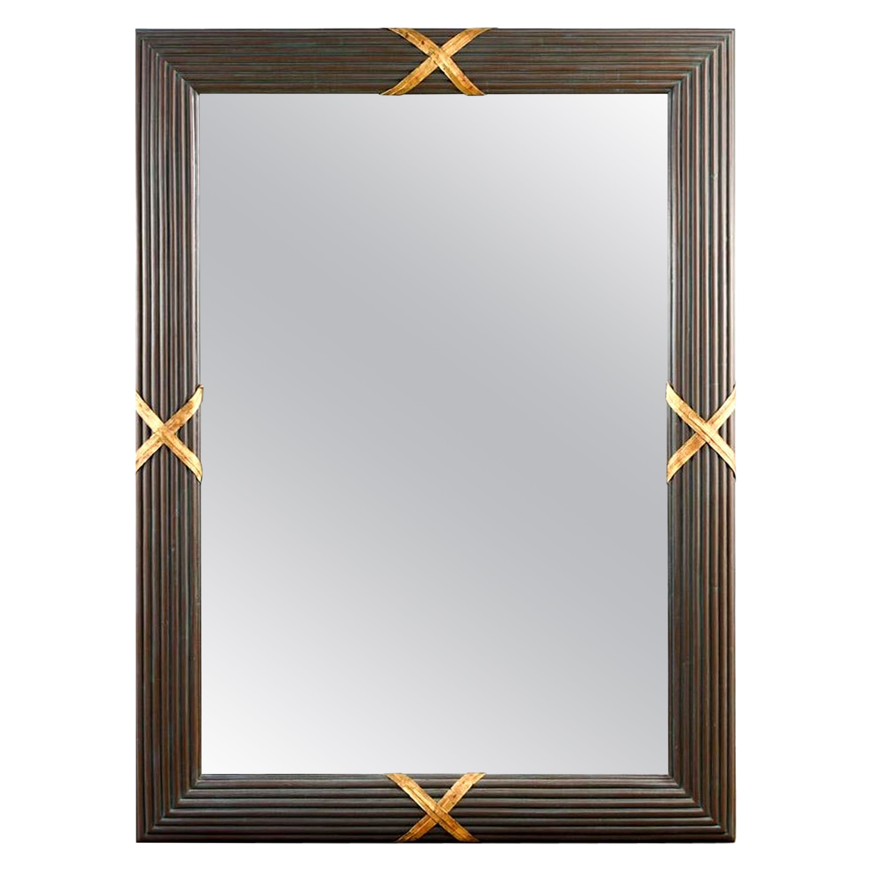 Oversized Large Antique Wall Mirror with Bow Accent at 1stDibs