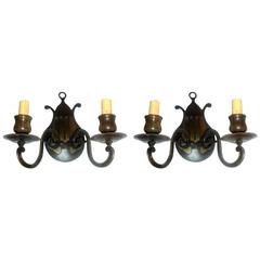 Lyre Back Bronze Sconces by Caldwell 6