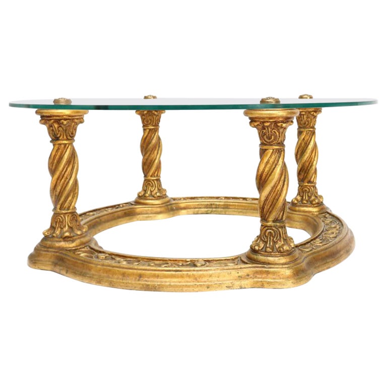 Carved Lion's Head Coffee Table at 1stDibs