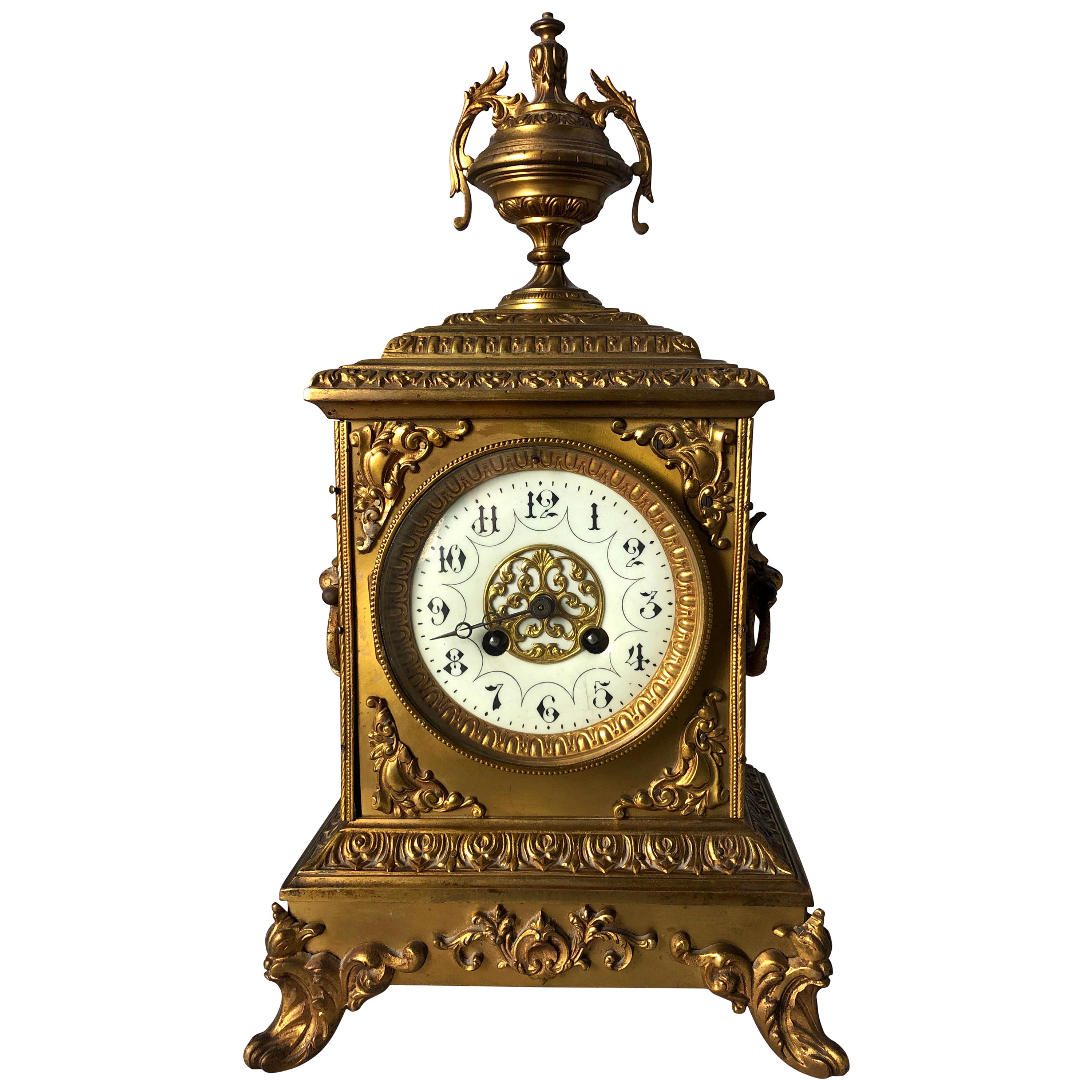 Large 19th Century French Mantel Clock by Gervais For Sale at 1stDibs