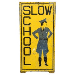 Vintage School Crossing Safety Guard Folk Art Trade Sign