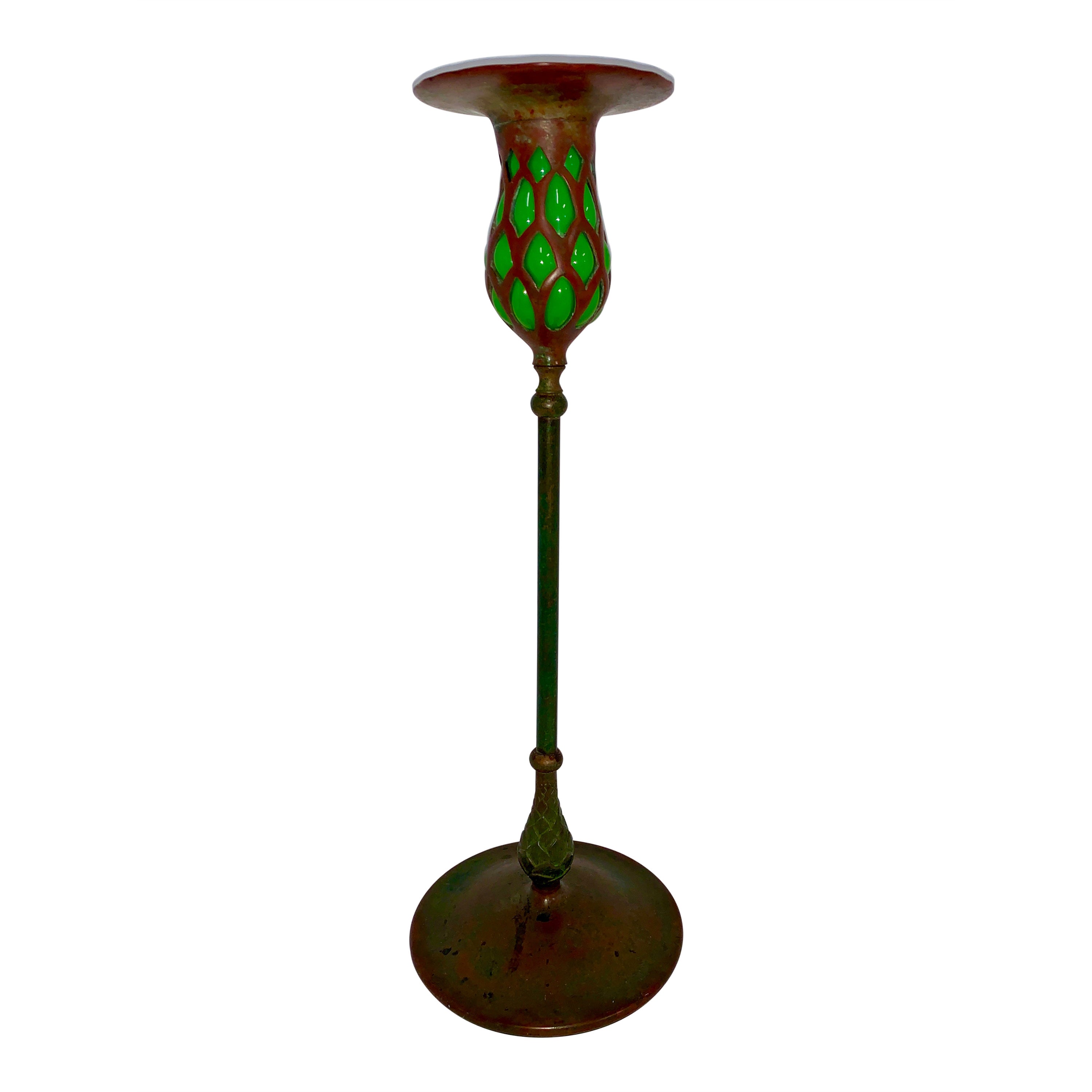 Telescopic Organic Root Candlestick by, Tiffany Studios For Sale at 1stDibs