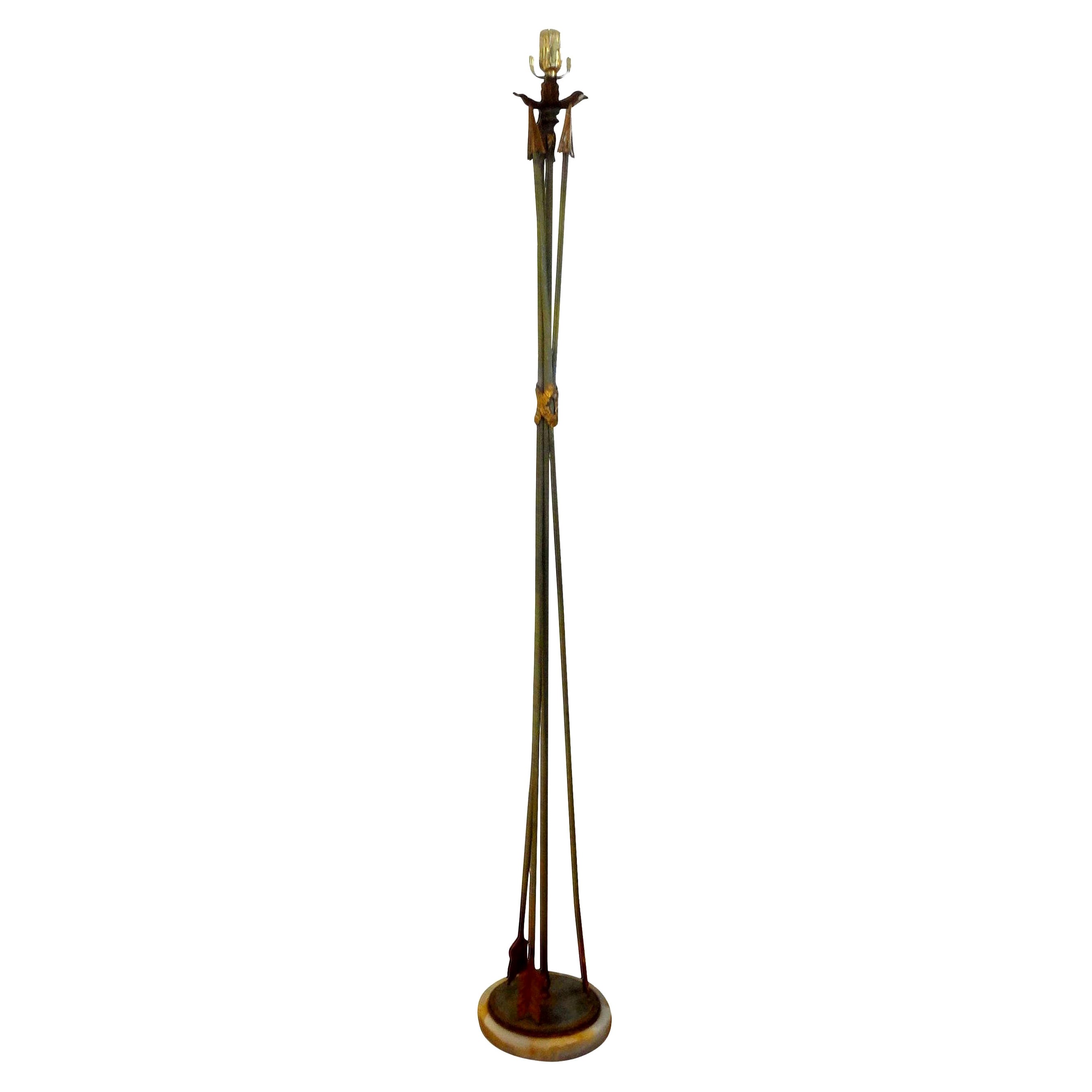 French Neoclassical Style Floor Lamp with Arrows