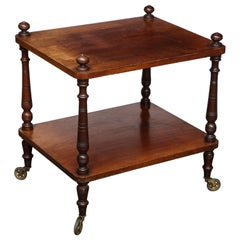 Two-Tier 19th Century Scottish Table on Casters