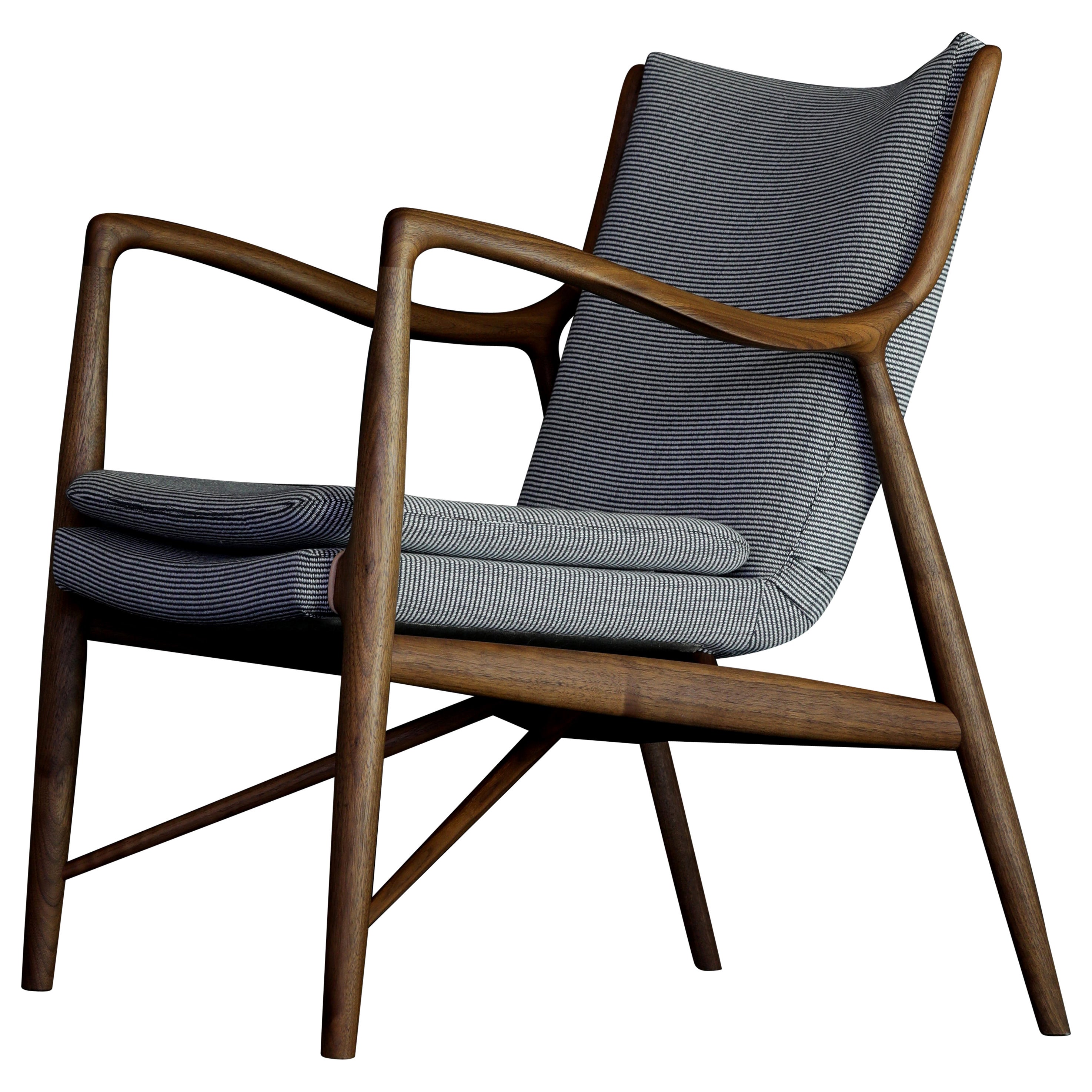 Finn Juhl France Chair in Wood and Beige Upholstery For Sale at 1stDibs