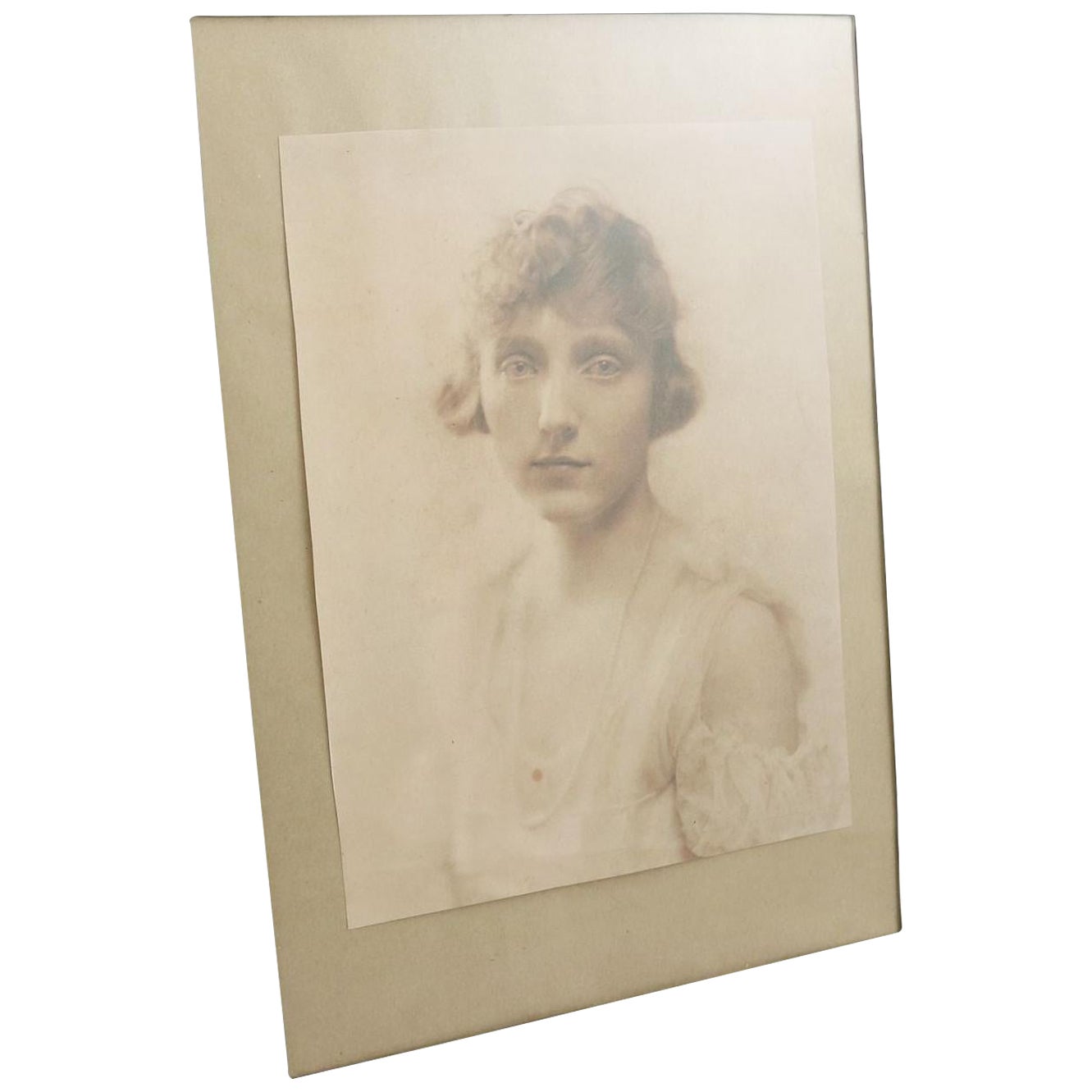 Antique 1910s Sterling Silver Photograph Frame For Sale
