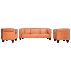 Wittmann Palais Stoclet Vintage Living Room 2 Sofa & 4 Armchairs, Set of 6  