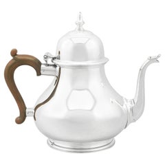 1970s Sterling Silver Teapot by William Comyns & Sons Ltd 'Richard Comyns'