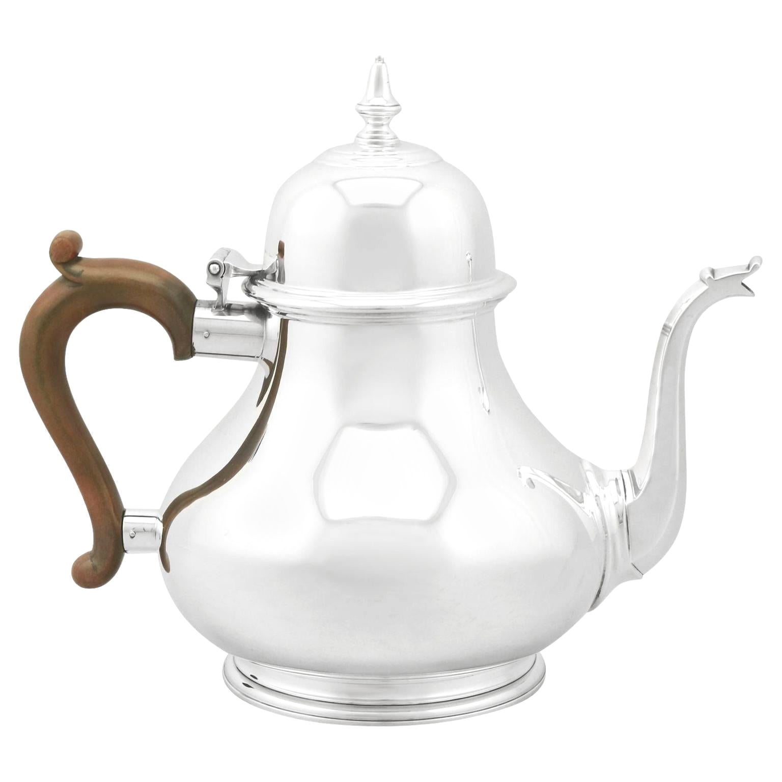 Richard Comyns 1970s Sterling Silver Teapot by William Comyns & Sons Ltd