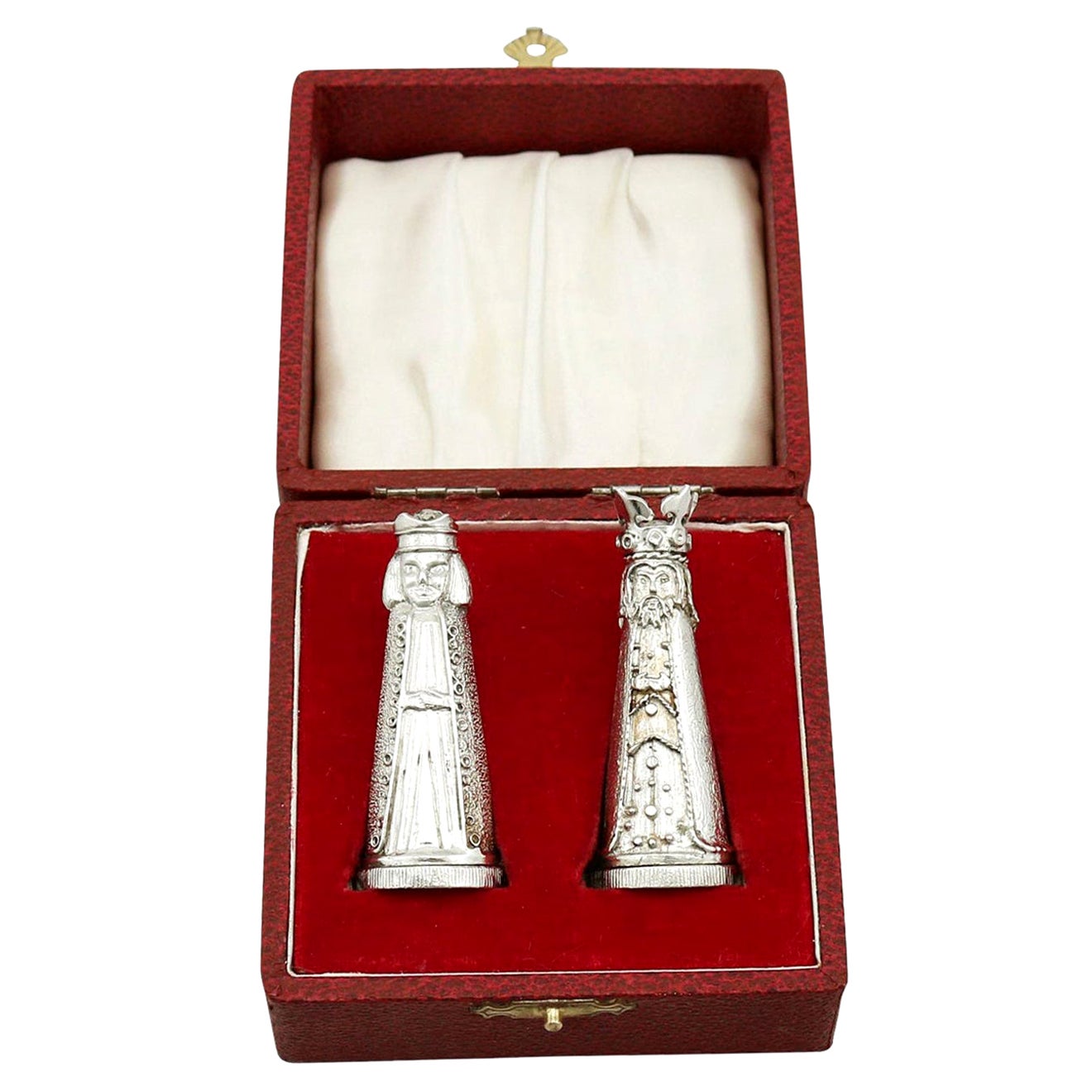 Sterling Silver Novelty Salt and Pepper Shakers