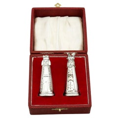 Used Sterling Silver Novelty Salt and Pepper Shakers