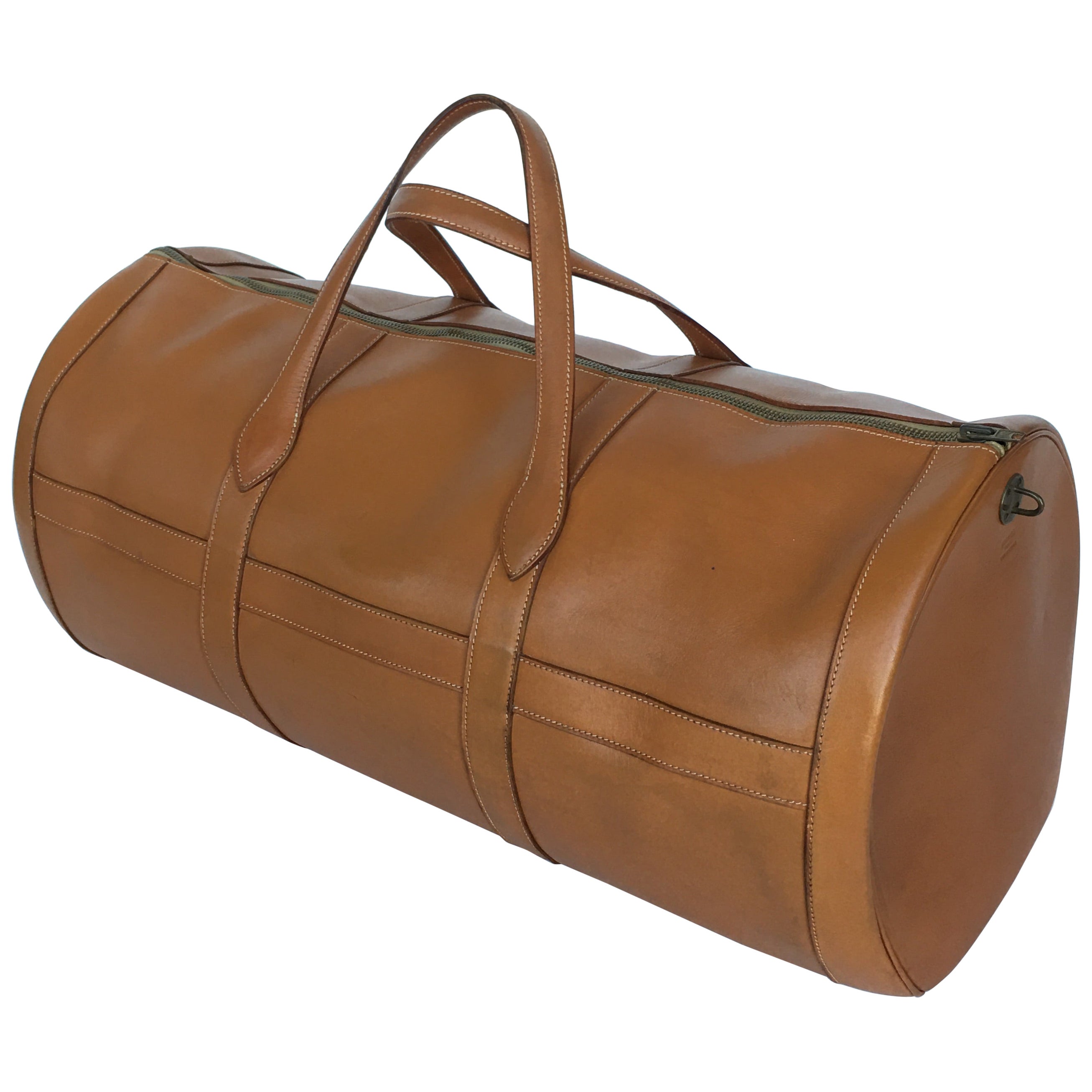 Giant Hermes HAC Leather Travel Bag at 1stDibs