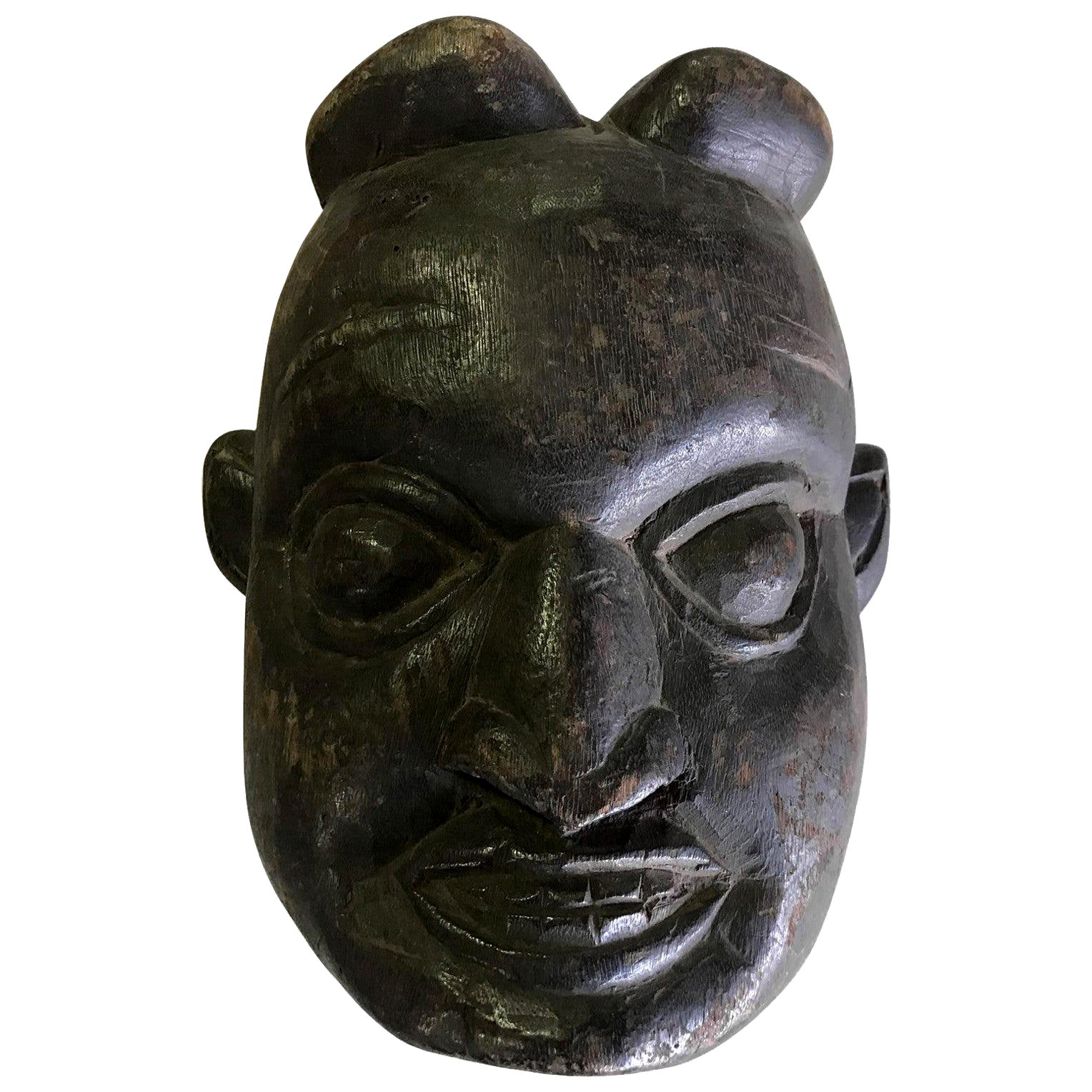Heavy Oceanic Papua New Guinea or African Carved Wood Mask