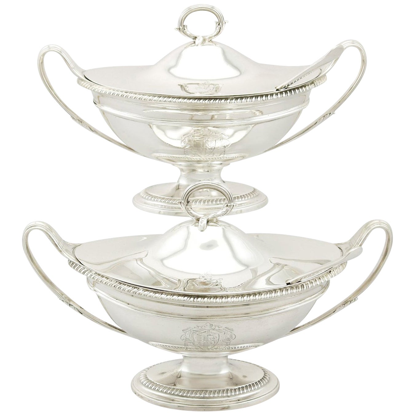 Rock Crystal Sauce Boat with Ladle For Sale at 1stDibs