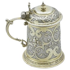 Antique David Eckrich German Silver Tankard