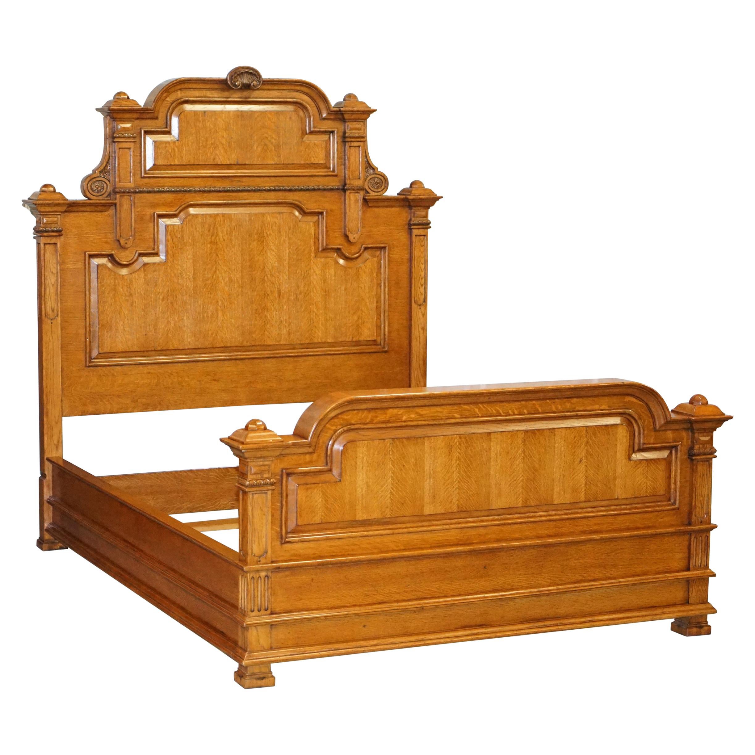 Ralph Lauren Hither Hills Solid Oak Bed Larger King Size Part Suite For  Sale at 1stDibs | largest king size bed, solid oak bed frame, solid oak  king size bed