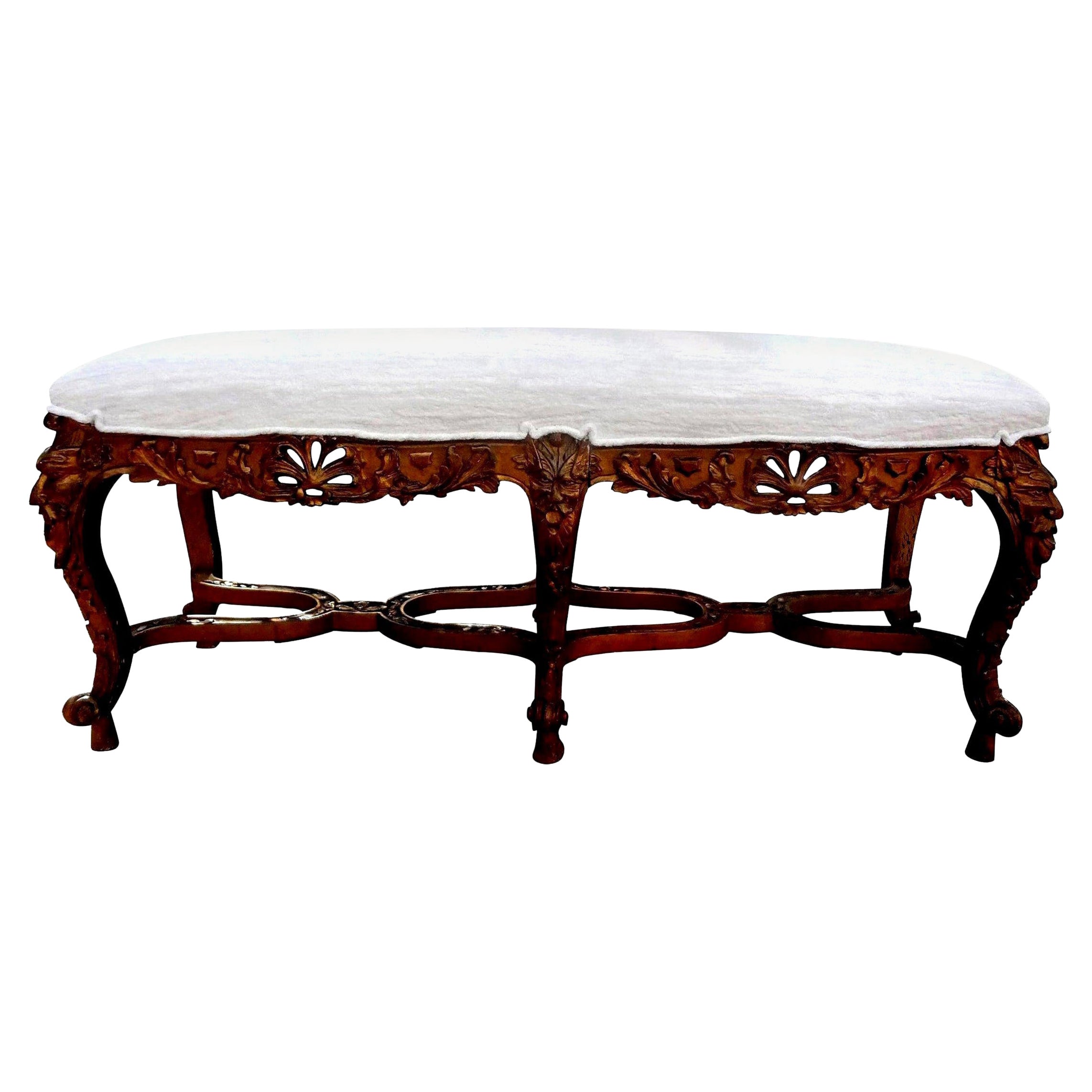 19th Century French Louis XIV Style Giltwood Bench