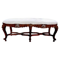 19th Century French Louis XIV Style Giltwood Bench