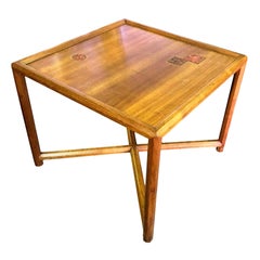 Edward Wormley Dunbar End Side Table with Gertrud and Otto Natzler Ceramic Tiles