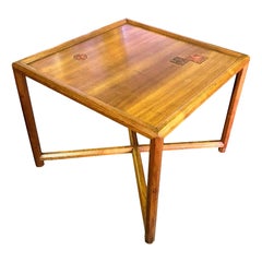 Edward Wormley Dunbar End Side Table with Gertrud and Otto Natzler Ceramic Tiles