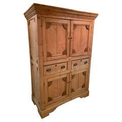 Impressive Large 19th Century Rustic Irish Pine Cabinet