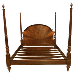 Retro King Size Mahogany Poster Bed by Leighton Hall